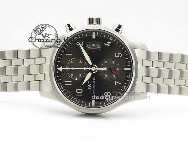 MIROTIME 0305 Pilot Spitfire Chrono ZF Best Edition Gray Dial On SS Bracelet A WrinkleFree 7357